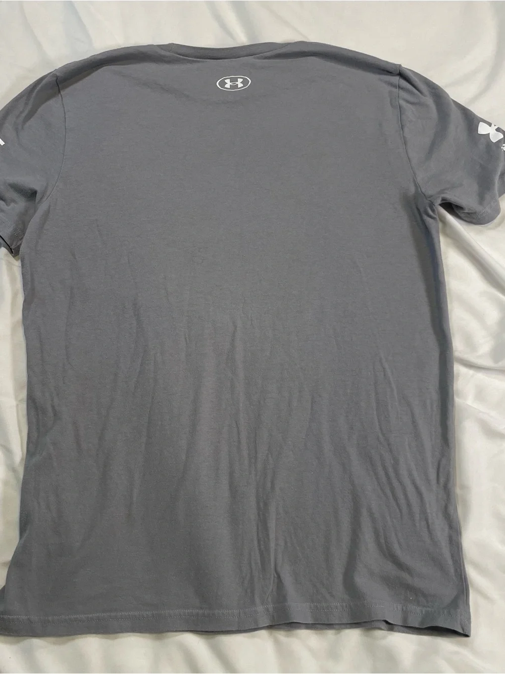 Under Armour Freedom Boys YXL Gray Patriotic American Flag Graphic Tee Athletic